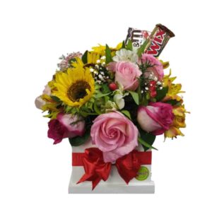 Flores y chocolates