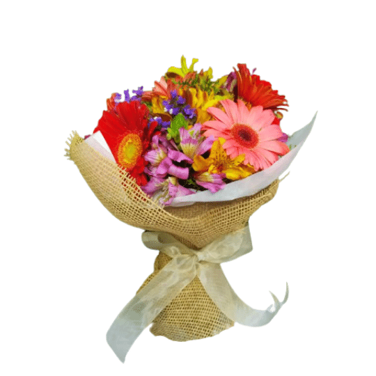 Ramillete de media docena de gerberas