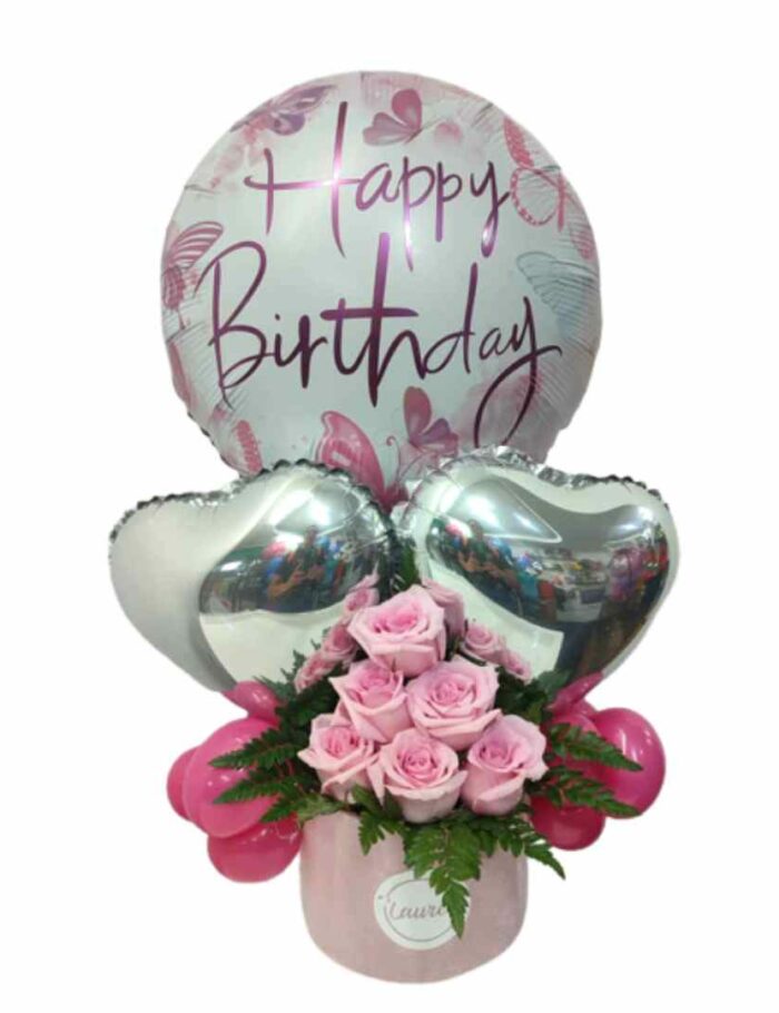 Box de Rosas y Globos love