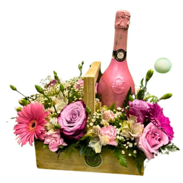 Flores y champagne