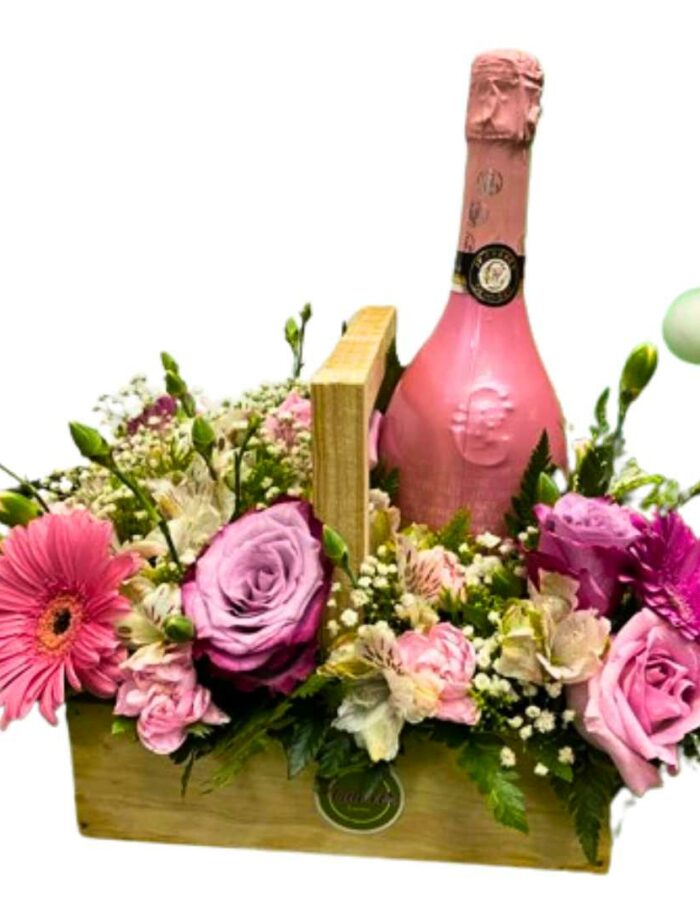 Flores y champagne