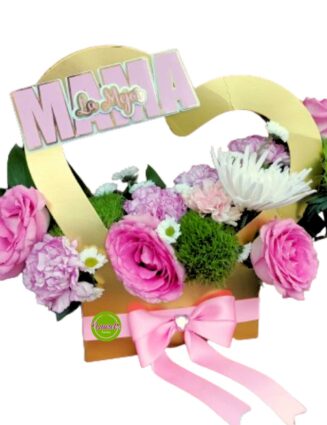 Corazon de Flores dia de las Madres