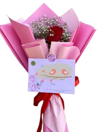 Ramillete 1 rosa Deluxe