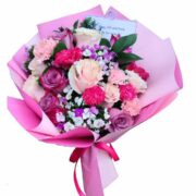 ramilete de 12 rosas pasteles