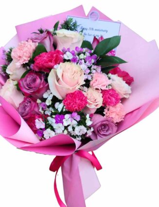 ramilete de 12 rosas pasteles