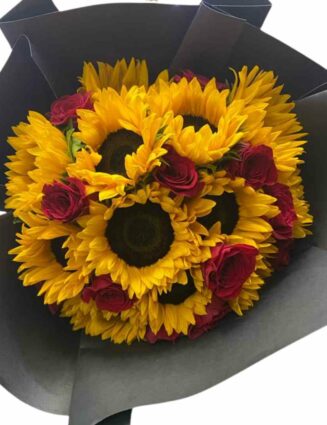 Ramo buchon de Rosas y Girasoles