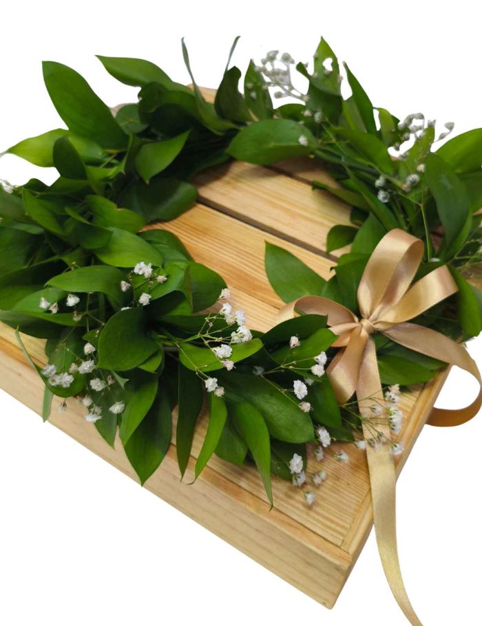 Corona de laurel natural para graduación universitaria Floristería Laurel