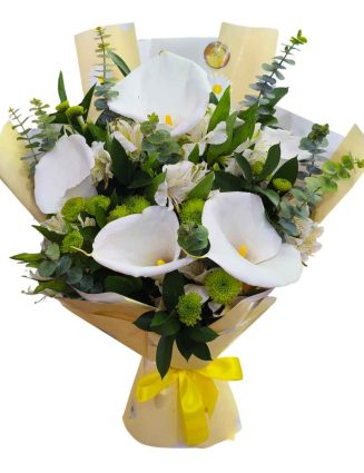 Ramo de calas blancas premium para Primera Comunión en Floristería Laurel